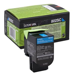 Toner Lexmark 802SC, 80C2SC0 (CX310, CX410, CX510), azurová (cyan), originál