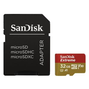 SanDisk Extreme/micro SDHC/32GB/100MBps/UHS-I U3 / Class 10/+ Adaptér SDSQXAF-032G-GN6AA