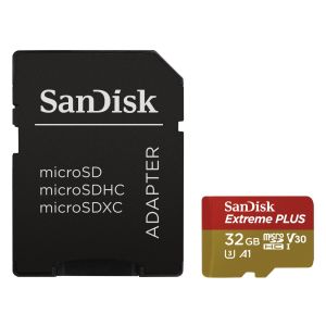 SanDisk Extreme PLUS/micro SDHC/32GB/95MBps/UHS-I U3 / Class 10/+ Adaptér SDSQXBG-032G-GN6MA