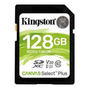 Kingston Canvas Select Plus U3/SDXC/128GB/100MBps/UHS-I U3 / Class 10 SDS2/128GB