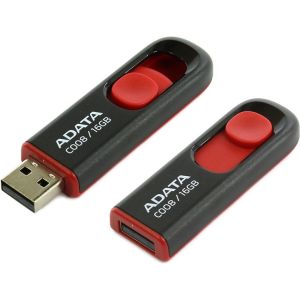 16GB USB ADATA C008  černo/červená (potisk) AC008-16G-RKD
