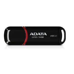 ADATA UV150/64GB/40MBps/USB 3.1/USB-A/Černá AUV150-64G-RBK