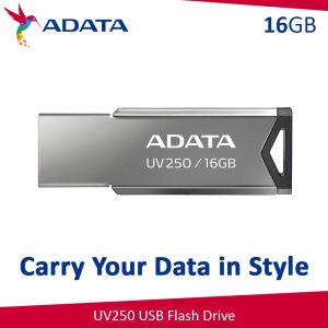 16GB ADATA UV250 USB 2.0 kovová AUV250-16G-RBK