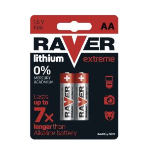 Lithiová baterie RAVER 2x AA 1321212000
