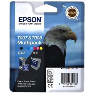 Cartridge Epson T007 + T008, multipack, originál