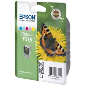 Cartridge Epson T016, barevná (tricolor), originál