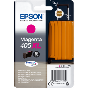 Cartridge Epson 405XL, T05H3, C13T05H34010, purpurová (magenta), originál