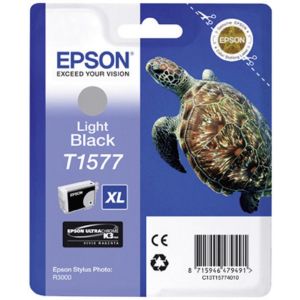 Cartridge Epson T1577, světlá černá (light black), originál