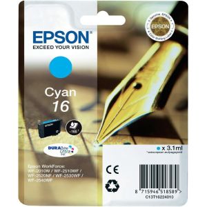 Cartridge Epson T1622 (16), azurová (cyan), originál