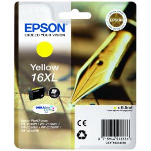 Cartridge Epson T1634 (16XL), žlutá (yellow), originál