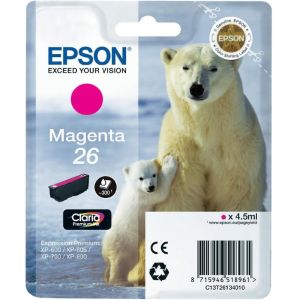 Cartridge Epson T2613 (26), purpurová (magenta), originál