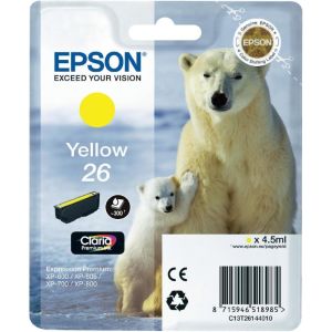 Cartridge Epson T2614 (26), žlutá (yellow), originál
