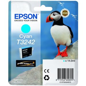 Cartridge Epson T3242, azurová (cyan), originál