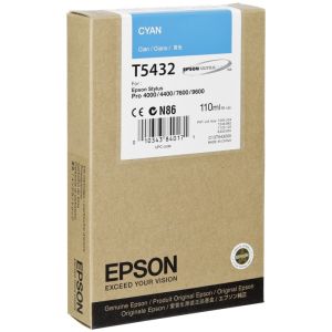 Cartridge Epson T5432, azurová (cyan), originál
