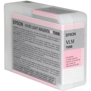 Cartridge Epson T580B, světlá purpurová (light magenta), originál