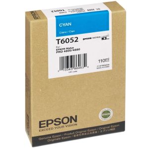 Cartridge Epson T6052, azurová (cyan), originál