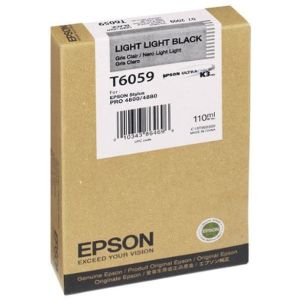 Cartridge Epson T6059, světlá černá (light black), originál