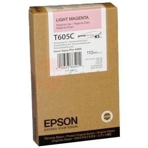 Cartridge Epson T605C, světlá purpurová (light magenta), originál