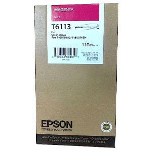 Cartridge Epson T6113, purpurová (magenta), originál