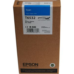 Cartridge Epson T6532, azurová (cyan), originál