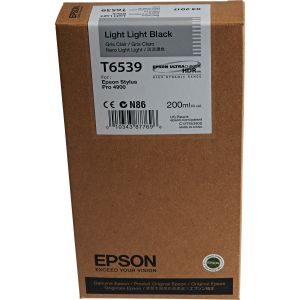 Cartridge Epson T6539, světlá černá (light black), originál