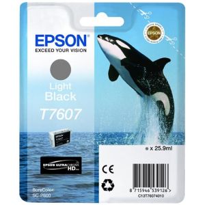 Cartridge Epson T7607, světlá černá (light black), originál