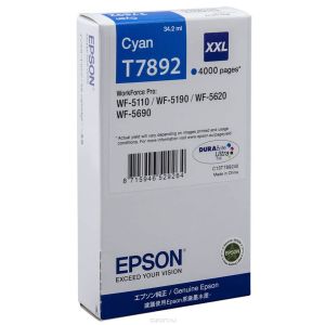 Cartridge Epson T7892, azurová (cyan), originál