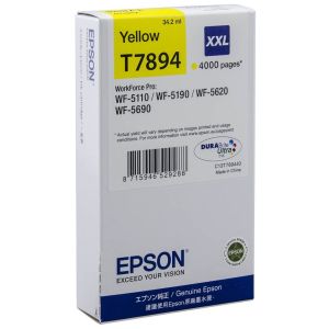 Cartridge Epson T7894, žlutá (yellow), originál