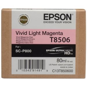 Cartridge Epson T8506, světlá purpurová (light magenta), originál