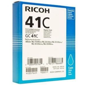 Cartridge Ricoh GC41C, 405766, azurová (cyan), originál