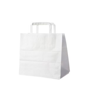 Papírové tašky 26x17x25 cm, bílé 50 ks