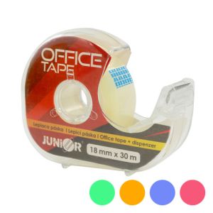 Lepicí páska JUNIOR s dispenzorem 18 mm x 30 m, mix 5 barev
