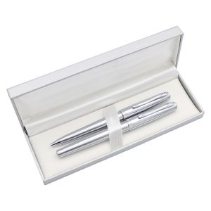 Sada DUKE 209 B+F stříbrná, Kuličkové pero + Bombičkové pero