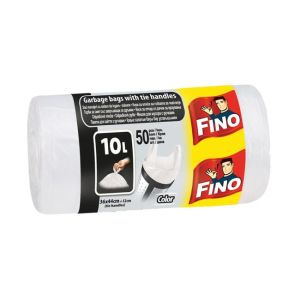 Pytle zavazovací FINO Color 10ℓ, 6 mic., 36 x 44 cm, bílé (50 ks)