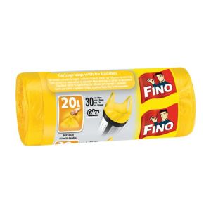 Pytle zavazovací FINO Color 20 ℓ, 7 mic., 44 x 50 cm, žluté (30 ks)