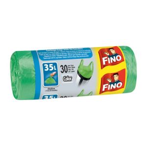 Pytle zavazovací FINO Color 35ℓ, 8 mic., 49 x 60 cm, zelené (30 ks)