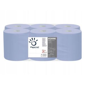 Papírové utěrky v rolích Papernet blue se středovým odvíjením , návin 135 m (6 ks)