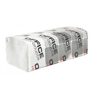 Papírové utěrky Office Products ZZ 1-vrstvý bílý recykl (20 bal.)