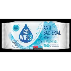 Vlhčené utěrky GoWipes antibakteriální s vitamínovým komplexem (A, C, E a D-panthenol) 60ks