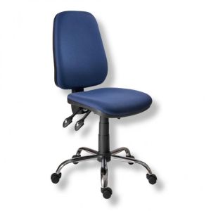 Kancelářská židle 1140 ASYN C chrom/modrá D04