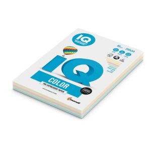 Barevný papír IQ color 5x50 mix pastelové barvy, A4, 80g