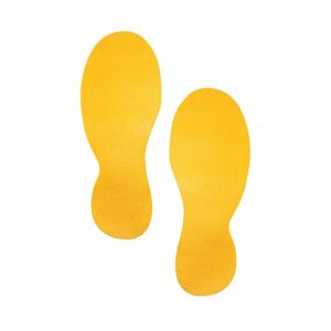 Podlahové značení `STOPY`, žluté, 5 párů