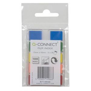 Záložky Q-CONNECT fóliové 12x43mm, 5x26 lístků