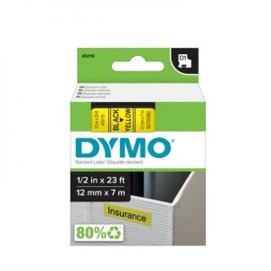 Samolepící páska Dymo D1 12 mm žlutá/černá