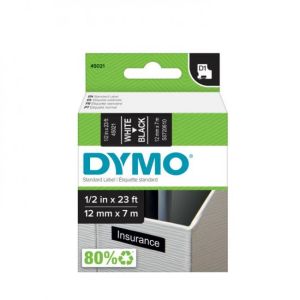 Samolepící páska Dymo D1 12 mm černá/bílá
