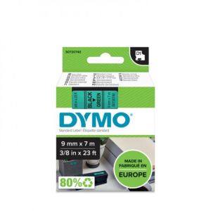 Samolepící páska Dymo D1 9 mm zelená/černá