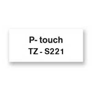 Samolepící páska Brother TZe-S221 9 mm bílá/černá