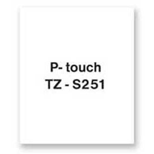 Samolepící páska Brother TZe-S251 24 mm bílá/černá