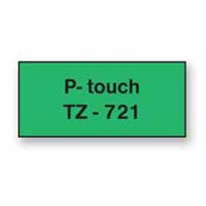 Samolepící páska Brother TZe-721 9 mm zelená/černá