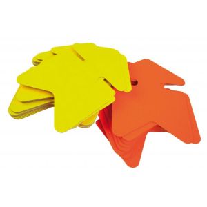 Popisovatelný barevný karton šipka, 12x16 cm, APLI, mix žlutá-oranžová